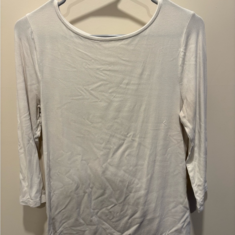 a new day Women's Long Sleeve White Top